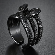 Punk Skull Silver Color Rings for Men Goth Hand Skeleton Black Couple Emo Fashion Jewelry Anillos Hombre - 10