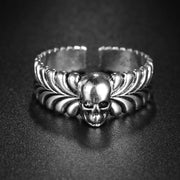 Punk Skull Silver Color Rings for Men Goth Hand Skeleton Black Couple Emo Fashion Jewelry Anillos Hombre - 23