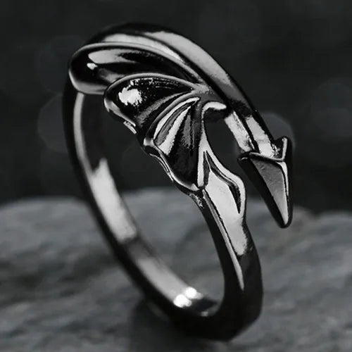 Punk Skull Silver Color Rings for Men Goth Hand Skeleton Black Couple Emo Fashion Jewelry Anillos Hombre - 26