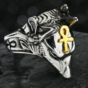 Punk Skull Silver Color Rings for Men Goth Hand Skeleton Black Couple Emo Fashion Jewelry Anillos Hombre - 29