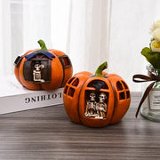 Pumpkin Skeleton Lantern – Halloween Pumpkin Décor with Creepy Skeleton Inside - Desktop decorations