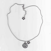 Punk Charms Jewelry Chains Vortex Swirl Pendant Necklaces Vintage Star Choker Women Fashion Goth Necklace Accessory