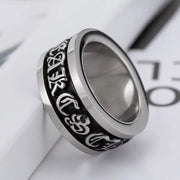 Punk Goth Anxiety Fidget Rings Stainless Steel Spinning Spinner Ring For Men Women Vintage Gothic Accessories Wholesale