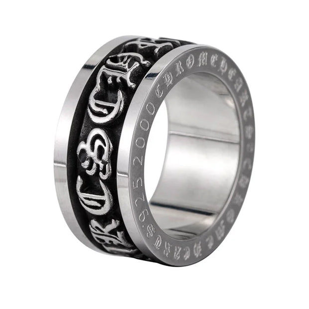 Punk Goth Anxiety Fidget Rings Stainless Steel Spinning Spinner Ring For Men Women Vintage Gothic Accessories Wholesale