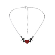 Punk Retro Bat Shaped Pendant Necklace For Men And Women Fashion Vintage Korean Style Animal Bat Shaped Neck Accessory