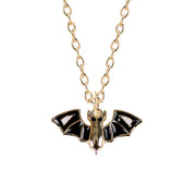 Punk Retro Bat Shaped Pendant Necklace For Men And Women Fashion Vintage Korean Style Animal Bat Shaped Neck Accessory