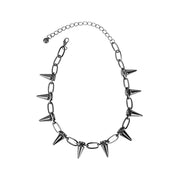 Punk Spike Chokers Necklaces Women Goth Rivet Collar Choker Necklace Men Metal Spike Link Chain Unisex Rock Night Club