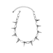 Punk Spike Chokers Necklaces Women Goth Rivet Collar Choker Necklace Men Metal Spike Link Chain Unisex Rock Night Club