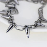 Punk Spike Chokers Necklaces Women Goth Rivet Collar Choker Necklace Men Metal Spike Link Chain Unisex Rock Night Club