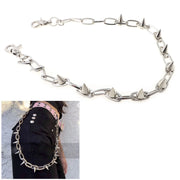 Punk Spike Jeans Decor Pants Chain Secure Travel Wallet Heavy Duty Link Coil Leash Jewelry Drop Shipping - 60cm