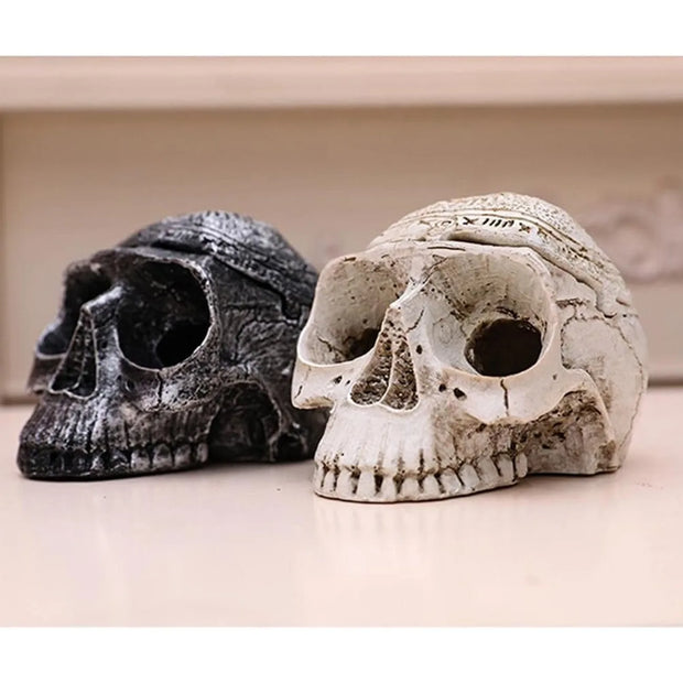 Realistic Skull Sculpture Set – Gothic Home Decor for Halloween or Year-Round Decoration - Desktop decorations