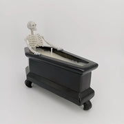 Skeleton Bathtub Candle Holder – Spooky Halloween Skeleton Décor with Flickering Ligh - V - Desktop decorations