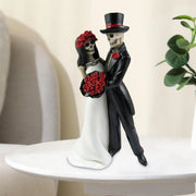 Skeleton Bride and Groom Statue – Gothic Wedding Decoration or Halloween Ornament - Desktop decorations