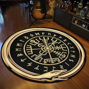 Skeleton Dreamcatcher Round Rug – Gothic Floor Decor for Dark-Themed Interiors - 100cm / 4 - Carpets & Tapestries