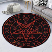 Skeleton Dreamcatcher Round Rug – Gothic Floor Decor for Dark-Themed Interiors - 100cm / 13 - Carpets & Tapestries