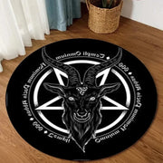 Skeleton Dreamcatcher Round Rug – Gothic Floor Decor for Dark-Themed Interiors - 100cm / 6 - Carpets & Tapestries