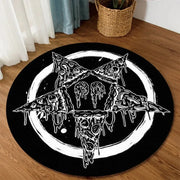 Skeleton Dreamcatcher Round Rug – Gothic Floor Decor for Dark-Themed Interiors - 100cm / 7 - Carpets & Tapestries