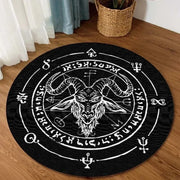 Skeleton Dreamcatcher Round Rug – Gothic Floor Decor for Dark-Themed Interiors - 100cm / 12 - Carpets & Tapestries