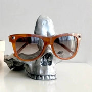 Skull Eyeglass Holder – Unique and Bold Eyewear Stand for Gothic and Halloween Decor - Desktop decorations