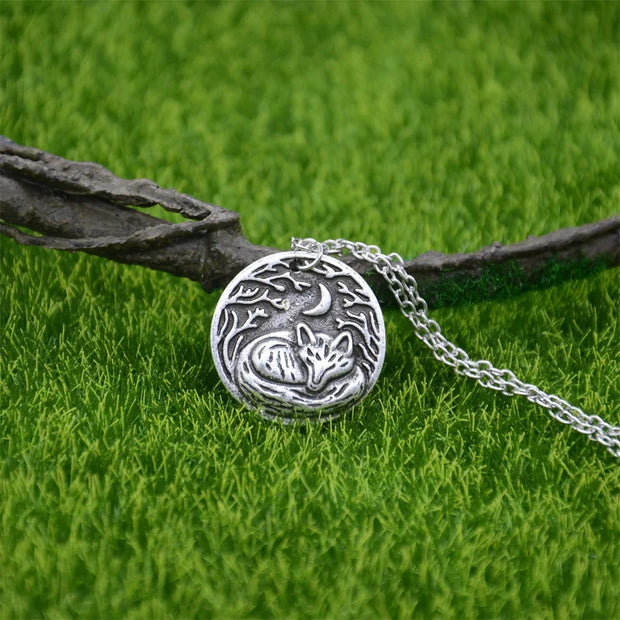 Slavic Fox Pendant Animal Viking Jewelry Necklace Men Accessories Goth Jewlery - Style 6 Silver