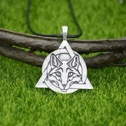 Slavic Fox Pendant Animal Viking Jewelry Necklace Men Accessories Goth Jewlery - Style 2 Silver