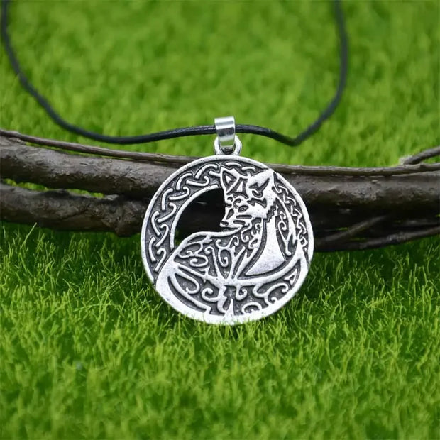 Slavic Fox Pendant Animal Viking Jewelry Necklace Men Accessories Goth Jewlery - Style 3 Silver