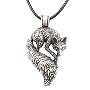 Slavic Fox Pendant Animal Viking Jewelry Necklace Men Accessories Goth Jewlery