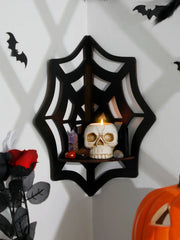 Spider Web Corner Shelf – Gothic Wall Decoration for Halloween and Home Décor - Spider web M01538 - wall decorations