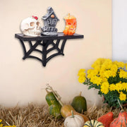 Spider Web Wall Shelf – Halloween Themed Gothic Shelf for Decorative Display - wall decorations