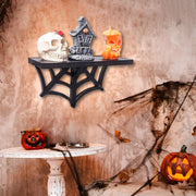 Spider Web Wall Shelf – Halloween Themed Gothic Shelf for Decorative Display - wall decorations