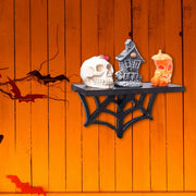 Spider Web Wall Shelf – Halloween Themed Gothic Shelf for Decorative Display - wall decorations