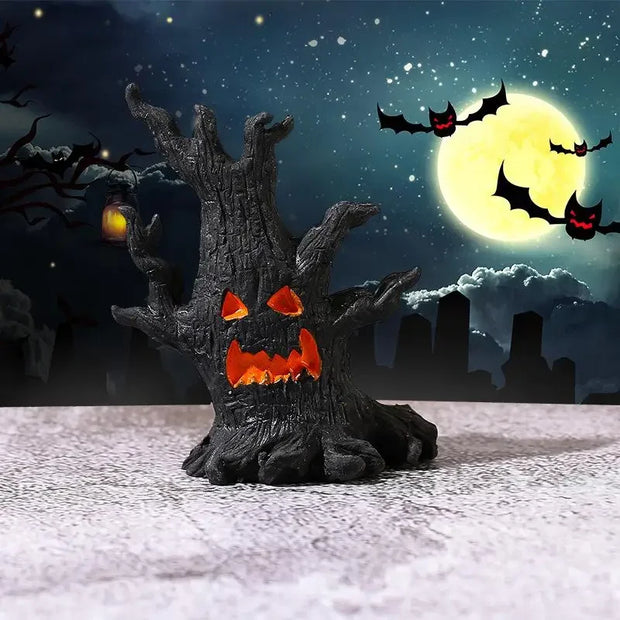 Terrifying Haunted Tree Set – Glow-in-the-Dark Halloween Decorations for Spooky Forest Scenes - B - Desktop decorations