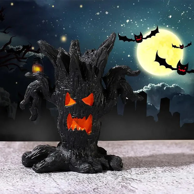 Terrifying Haunted Tree Set – Glow-in-the-Dark Halloween Decorations for Spooky Forest Scenes - A - Desktop decorations