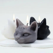 Third Eye Cat Candles – Mystical Wax Sculptures for Spiritual Decor and Unique Home Ambiance - Desktop decorations