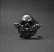 Onlysda Cool Men’s Calvarium Skull Ring With Cross Gothic 316L Stainless Steel Biker Anel Motorcycle Band jewellery