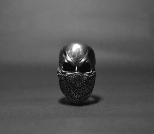 Onlysda Cool Men’s Calvarium Skull Ring With Cross Gothic 316L Stainless Steel Biker Anel Motorcycle Band jewellery