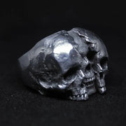 Onlysda Cool Men’s Calvarium Skull Ring With Cross Gothic 316L Stainless Steel Biker Anel Motorcycle Band jewellery Gift