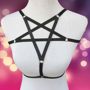 Underwear Woman Pentagram Punk Harness Cage Bra Sexy Pastel Goth Body Harness Harajuku Bra Black Bondage Harness Bra