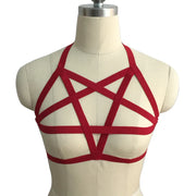 Underwear Woman Pentagram Punk Harness Cage Bra Sexy Pastel Goth Body Harness Harajuku Bra Black Bondage Harness Bra