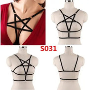 Underwear Woman Pentagram Punk Harness Cage Bra Sexy Pastel Goth Body Harness Harajuku Bra Black Bondage Harness Bra