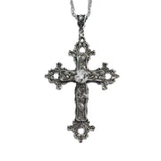 Unique Gothic Cross Pendant with Gemstone - Intricate Design - 5 - pendant