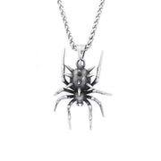 Unique Gothic Spider Jewelry Set – Edgy Arachnid Design Necklace and Earrings for Bold Fashion Statements - 60cm