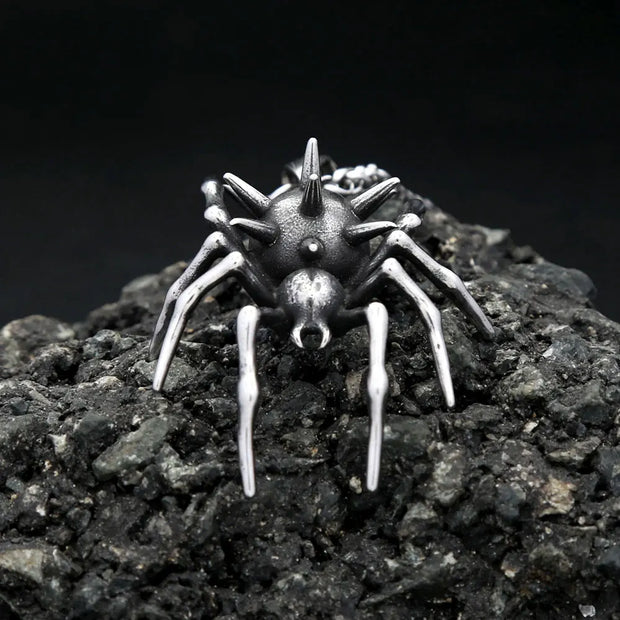 Unique Gothic Spider Jewelry Set – Edgy Arachnid Design Necklace and Earrings for Bold Fashion Statements - pendant