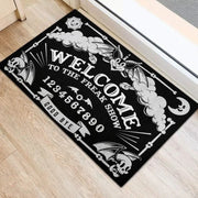 ’Welcome to the Freak Show’ Ouija-Themed Door Mat – Quirky Halloween and Gothic Home Decor - Carpets & Tapestries