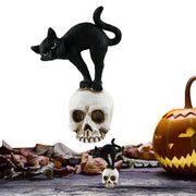 Witch Figurine with Cauldron – Halloween Tabletop Decoration for Spooky Parties and Haunted Houses - Desktop decorations