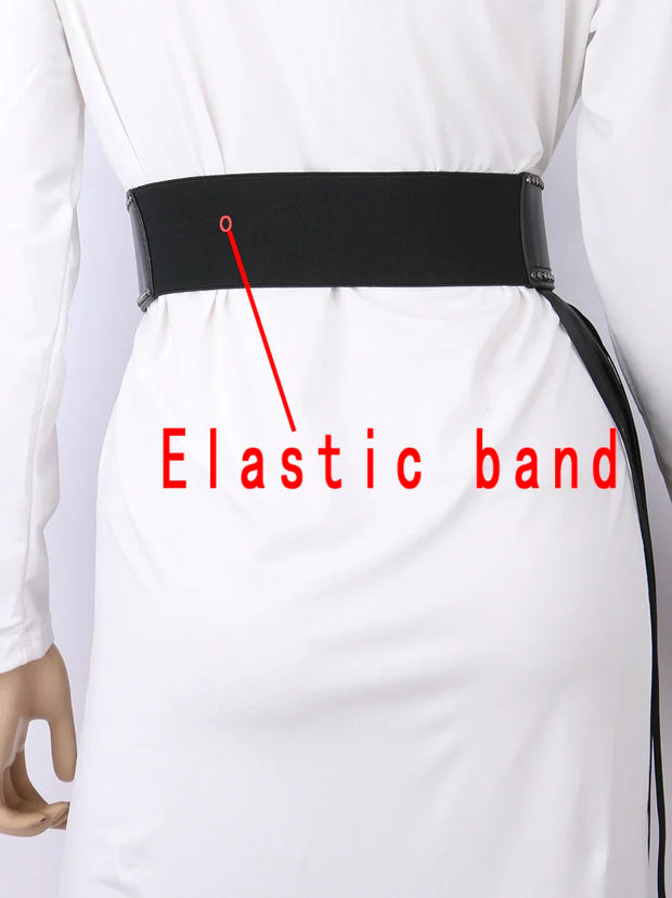 Women’s Punk Tassel Dancing Belt hemline Round Hanging Buckle Elastic waist Decorate Waist Decorate Accessories